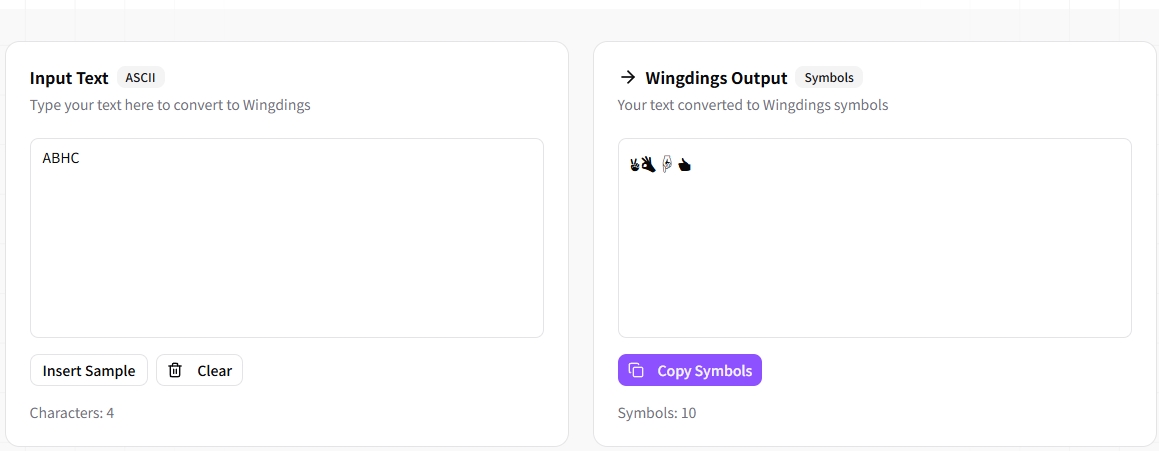 Wingdings Translator | Startup Fast