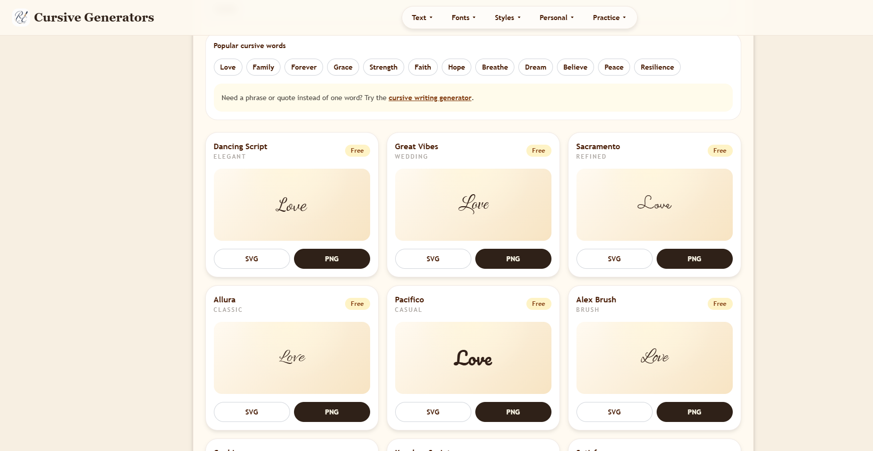 Cursive Generator - Free PNG, SVG & Copy Paste | Cursive Generators ...