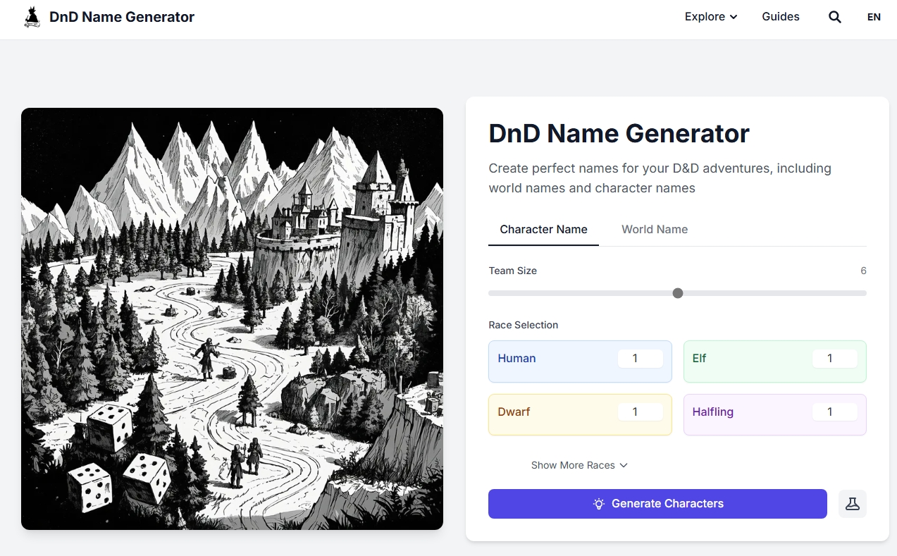 DnD Name Generator | Startup Fast