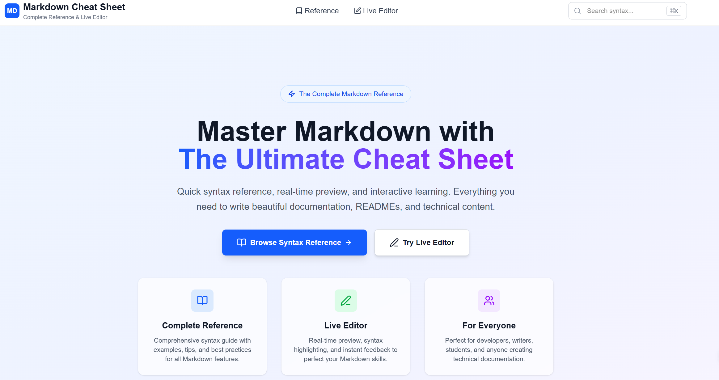 Markdown Cheat Sheet - The Complete Markdown Reference | Startup Fast